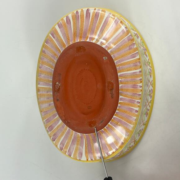 Vintage MacKenzie-Childs Summer Frock Chowder Bowl With Lid 7"x5"x5" Terracotta - Picture 7 of 12